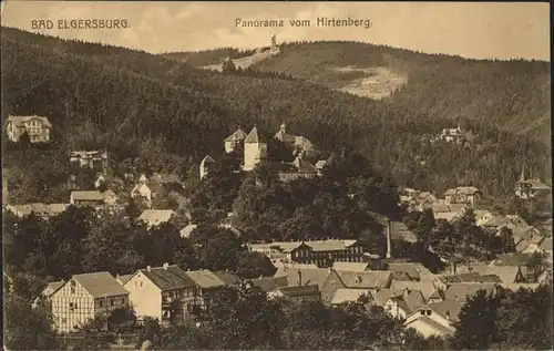 Elgersburg Panorama vom Hirtenberg Feldpost Kat. Elgersburg
