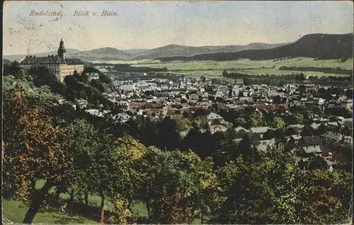 Rudolstadt Blick vom Hain Kat. Rudolstadt