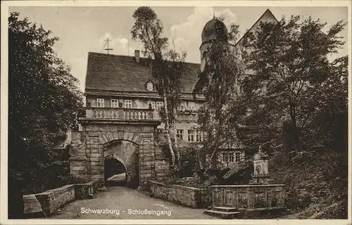 Schwarzburg Thueringer Wald Schlosseingang Kat. Schwarzburg