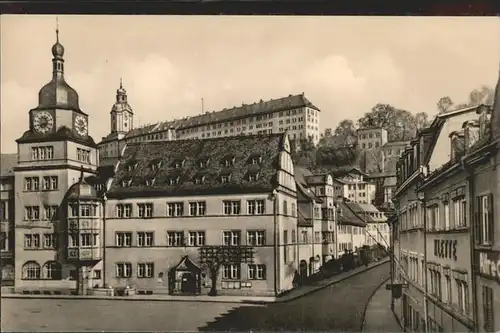 Rudolstadt Rathaus und Schloss Heidecksburg Kat. Rudolstadt