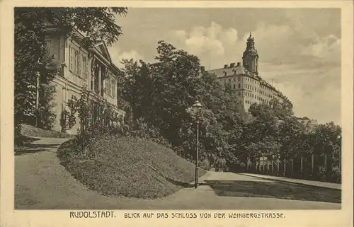 Rudolstadt Blick zum Schloss Kat. Rudolstadt