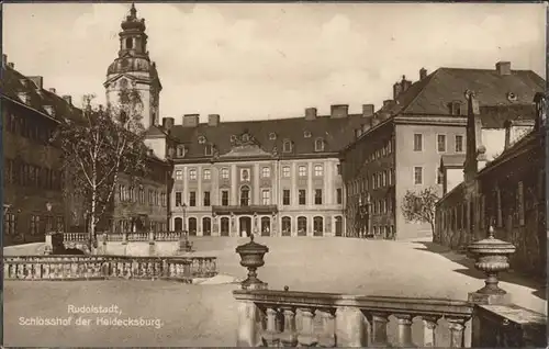 Rudolstadt Schlosshof der Heidecksburg Kat. Rudolstadt