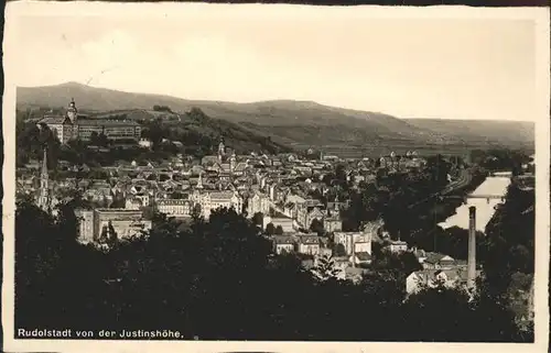 Rudolstadt von der Justinshoehe Kat. Rudolstadt