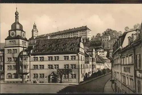 Rudolstadt Rathaus und Schloss Heidecksburg  Kat. Rudolstadt