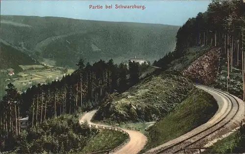 Schwarzburg Thueringer Wald Panorama Kat. Schwarzburg