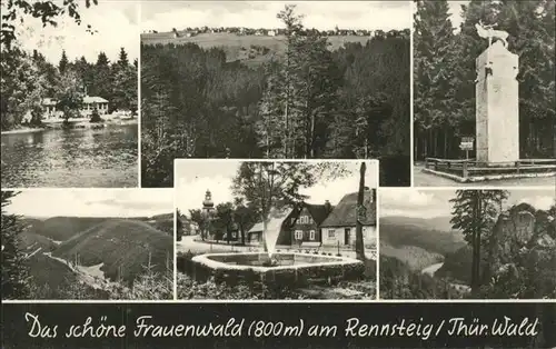 Frauenwald Thueringen Panorama mit Teilansichten Kat. Frauenwald