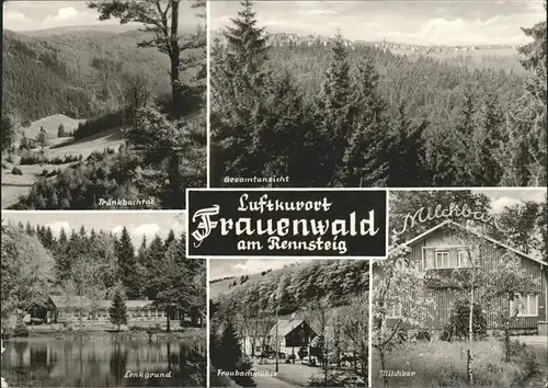 Frauenwald Thueringen Gesamtansicht Traenkbachtal Lenkgrund Fraubachmuehle Milchbar Kat. Frauenwald