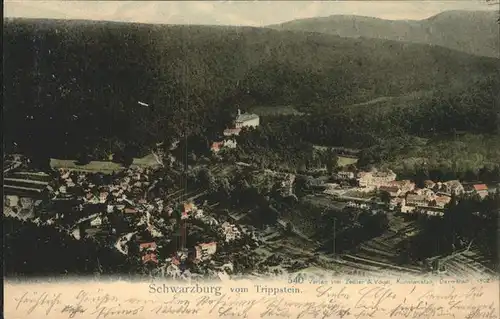 Schwarzburg Thueringer Wald vom Trippstein Kat. Schwarzburg