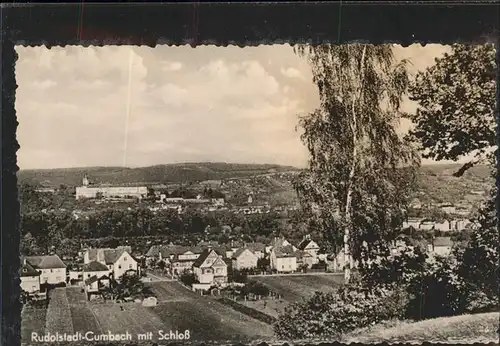 Cumbach Panorama mit Schloss Kat. Rudolstadt
