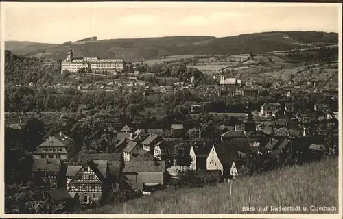 Rudolstadt Panorama mit Cumbach Kat. Rudolstadt