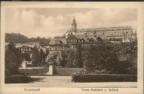 Rudolstadt Schloss Heidecksburg vom Bahnhof Kat. Rudolstadt