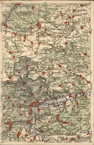 Rudolstadt mit Umgebung Landkarte Kat. Rudolstadt