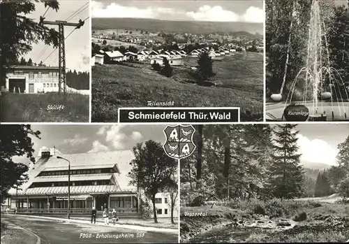 Schmiedefeld Rennsteig Skilift Vessertal Kuranlage FDGB Erholungsheim DSF Kat. Schmiedefeld Rennsteig