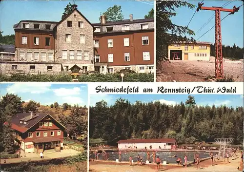 Schmiedefeld Rennsteig Erholungsheim Stutenhaus Liftbaude am Eisenberg Filmbuehne Waldbad Kat. Schmiedefeld Rennsteig
