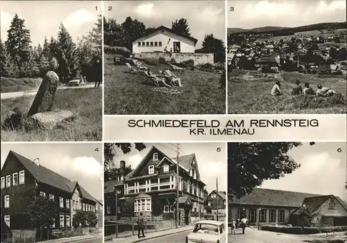 Schmiedefeld Rennsteig Rennsteigstein Ferienheim Pechhuette Ferienheim Geschwister Scholl FDGB Kulturhaus Kat. Schmiedefeld Rennsteig