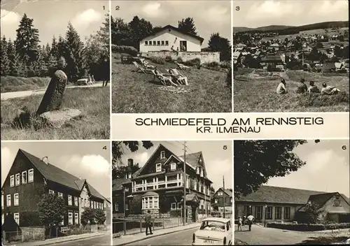 Schmiedefeld Rennsteig Ferienheim Pechhuette Rennsteigstein Ferienheim DSF FDGB Kulturhaus Kat. Schmiedefeld Rennsteig