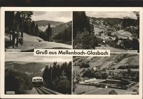 Mellenbach Glasbach Barigauer Grund Bergbahn Schwimmbad Kat. Mellenbach Glasbach