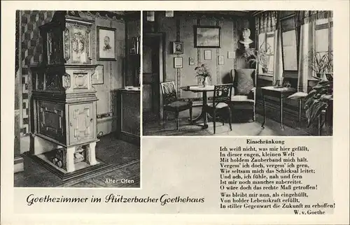 Stuetzerbach Goethezimmer Kat. Stuetzerbach