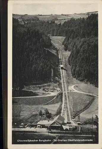 Oberweissbach Bergbahn oberes Schwarzatal Talstation Obstfelderschmiede Kat. Oberweissbach