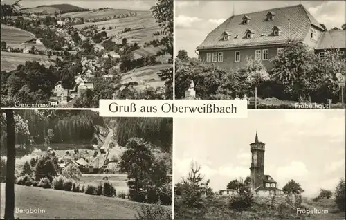Oberweissbach Froebelturm Froebelhaus Bergbahn  Kat. Oberweissbach