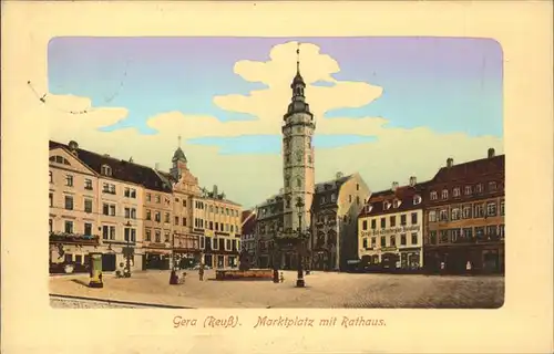 Gera Marktplatz Rathaus Kat. Gera