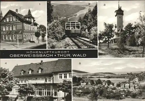 Oberweissbach Bergbahn Froebelturm Erholungsheim Gasstaette "Central Cafe" Kat. Oberweissbach