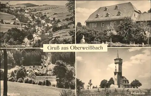 Oberweissbach Bergbahn Froebelturm Froebelhaus  Kat. Oberweissbach
