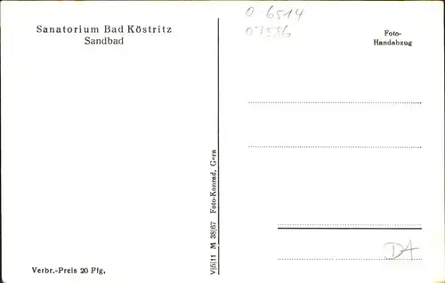Bad Koestritz Sanatorium Sandbad Kat. Bad Koestritz