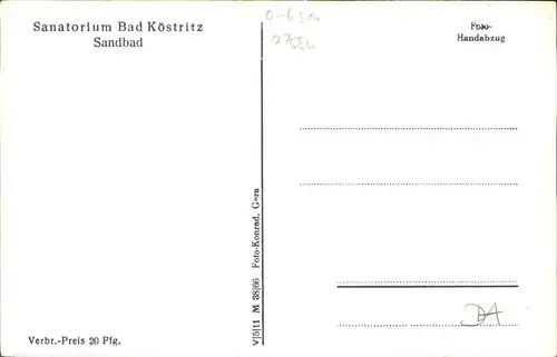 Bad Koestritz Sanatorium Sandbad Kat. Bad Koestritz