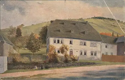 Oberweissbach Froebels Geburtshaus Kuenstlerkarte Gemaelde von Eduard Hartung Kat. Oberweissbach