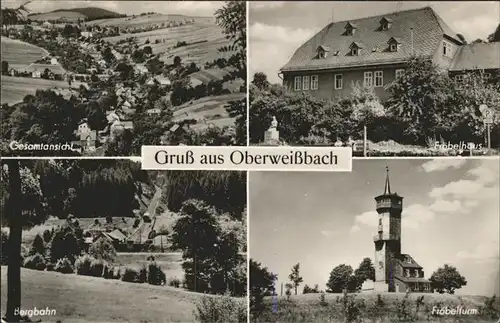 Oberweissbach Froebelhaus Froebelturm Bergbahn Kat. Oberweissbach