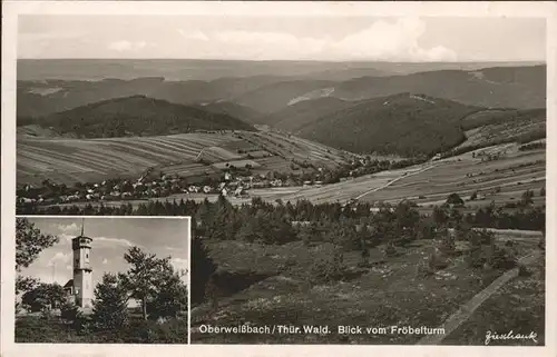 Oberweissbach Blick vom Froebelberg Kat. Oberweissbach