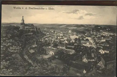 Weida Thueringen Panorama von Paulinenhoehe Kat. Weida Thueringen