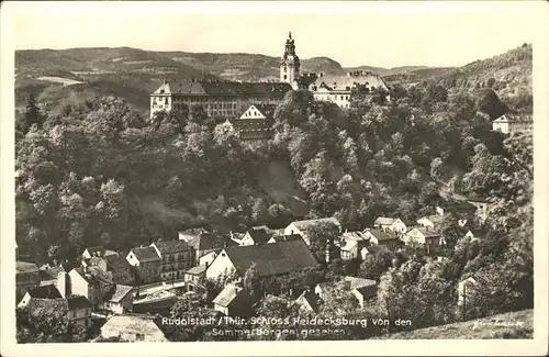 Rudolstadt Panorama mit Schloss Heidecksburg Kat. Rudolstadt