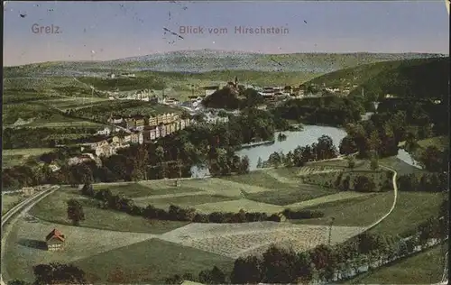 Greiz Thueringen Blick vom Hirschstein Kat. Greiz