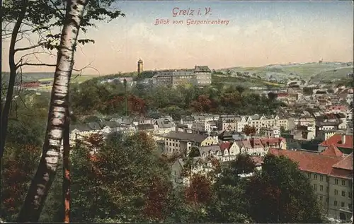 Greiz Thueringen Blick vom Gasparinenberg Kat. Greiz