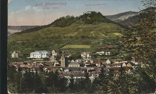 Bad Blankenburg Panorama mit Ruine Greifenstein Kat. Bad Blankenburg