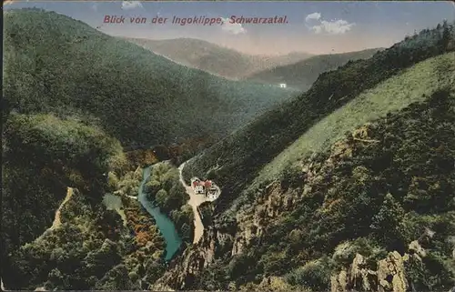 Schwarzatal Blick von der Ingoklippe Kat. Rudolstadt