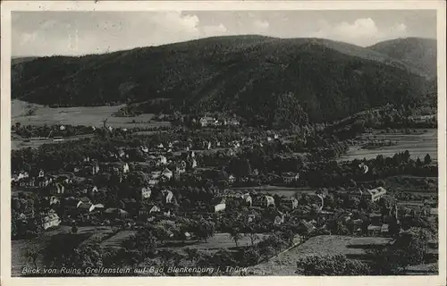 Bad Blankenburg Blick von Ruine Greifenstein Kat. Bad Blankenburg