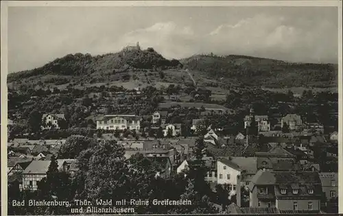 Bad Blankenburg Ruine Greifenstein und Allianzhaeuser Kat. Bad Blankenburg