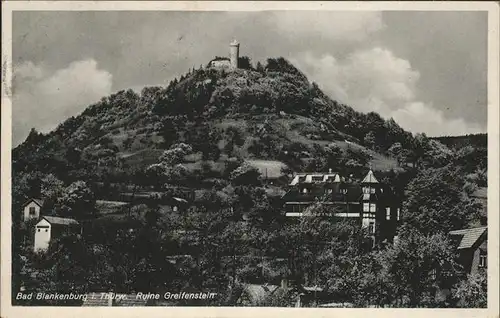 Bad Blankenburg Ruine Greifenstein Kat. Bad Blankenburg