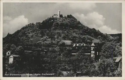 Bad Blankenburg Ruine Schloss Greifenstein Kat. Bad Blankenburg