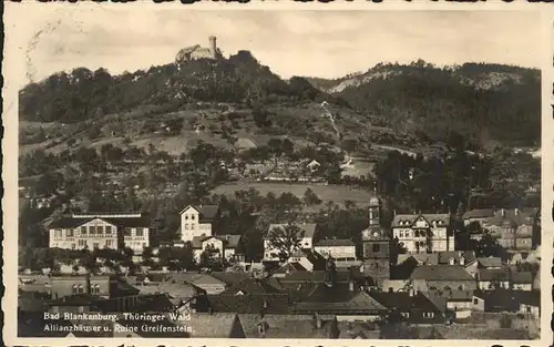 Bad Blankenburg Ruine Schloss Greifenstein Allianzhaeuser Kat. Bad Blankenburg