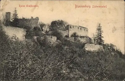 Bad Blankenburg Ruine Schloss Greifenstein Kat. Bad Blankenburg
