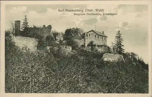 Bad Blankenburg Ruine Schloss Greifenstein Kat. Bad Blankenburg