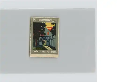 Paulinzella Werbemarke Knippenbergs Patentmatratzen Kat. Rottenbach Thueringen