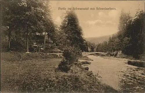 Schwarzatal Partie am Schweizerhaus Kat. Rudolstadt
