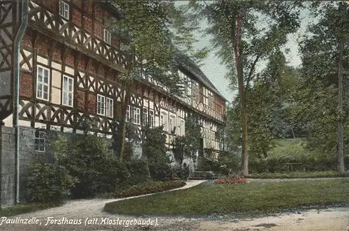 Paulinzella Forsthaus Kloster Gasthaus Menger Kat. Rottenbach Thueringen