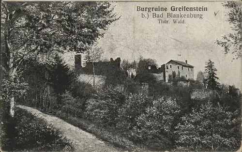 Bad Blankenburg Burgruine Greifenstein Kat. Bad Blankenburg