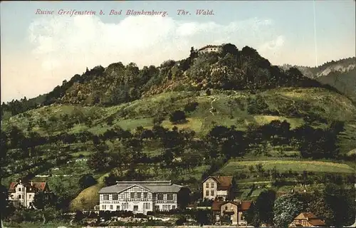 Bad Blankenburg Panorama mit Burg Greifenstein Kat. Bad Blankenburg